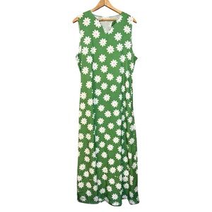 Green & White Floral Maxi Dress
